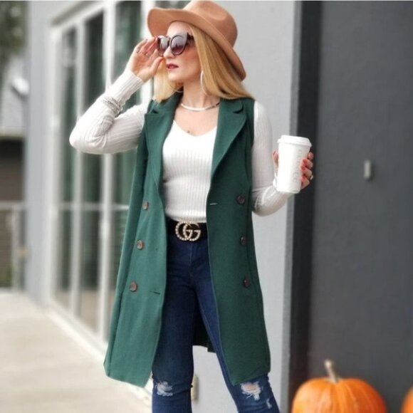 Forest Green Vest - Picture 2 of 5